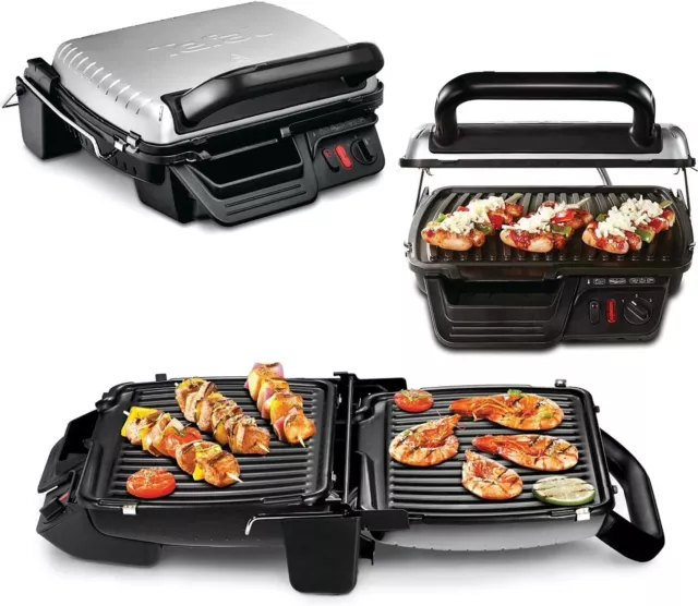 Tefal Kontaktgrill Elektrogrill Grill Aufklappbar Antihaft Platten 2000W GC3060