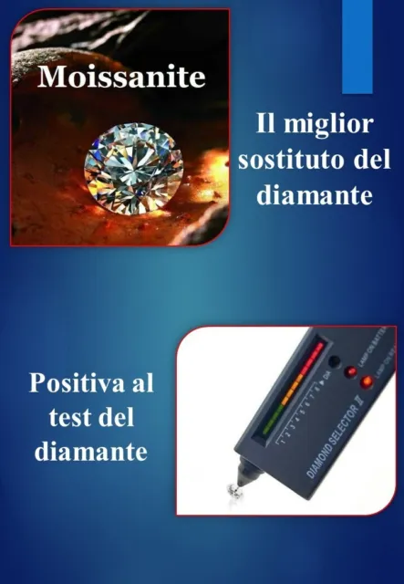 Lotto 5 Diamanti Moissanite 0,5 ct D VVS1 certificato