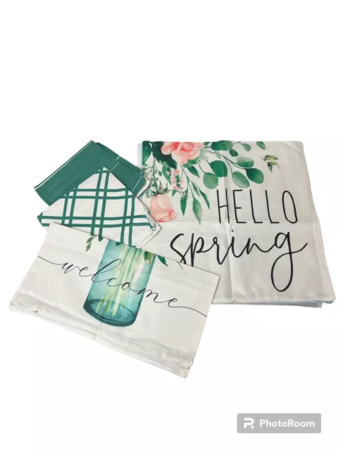 Hello Spring Pillow Covers -Floral Design (20x20”)