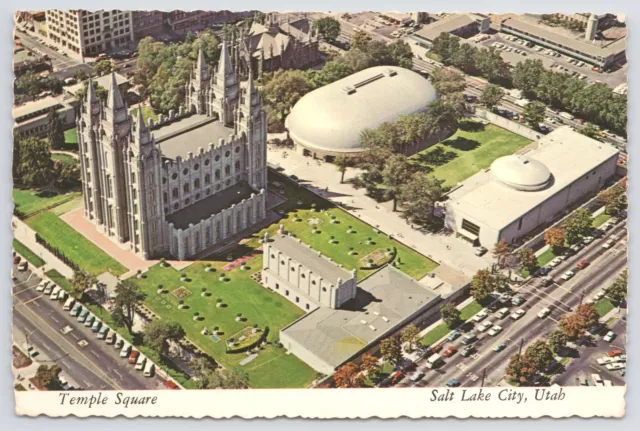 State View~Salt Lake City Utah~Aerial~Temple Square~Mormon Church~Continental PC