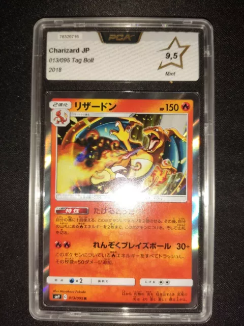 [MINT 9,5] Dracaufeu SM9 - Pokemon Japanese - Charizard 013/095 Tag Bolt - PCA