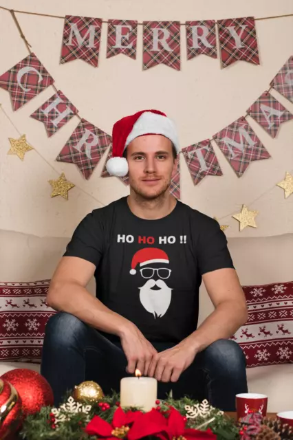 WEIHNACHTSMANN T-Shirt  WEIHNACHTEN FUNSHIRT Nikolaus Ho Ho Ho Santa Claus