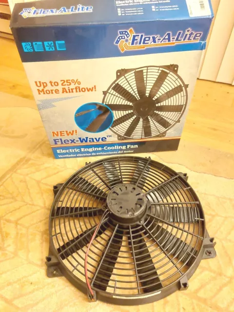 Flex-A-Lite 12 Volts Flex-Wave Electric Engine Cooling 16'' Puller Fan 238 Loboy