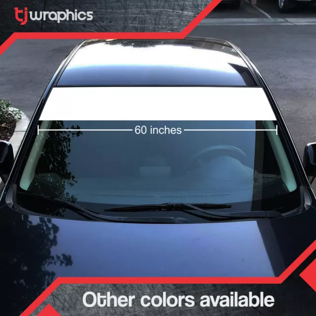 Sun Visor Strip Windshield Banner Vinyl Premium Decal Different Colors & Sizes.