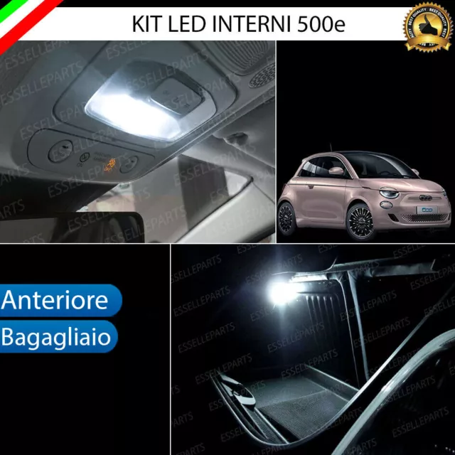 KIT FULL LED INTERNI FIAT 500e ELETTRICA ANTERIORE + BAGAGLIAIO 6000K BIANCO