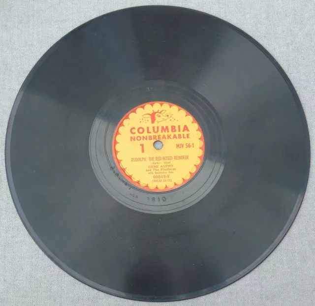 78 RPM Record Gene Autry Rudolph the Red Nosed Reindeer / If It Doesn't Snow on