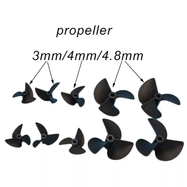 Verbesserte Leistung RC Bootspropeller kompatibel mit 3 mm/4 mm/4 8 mm Welle