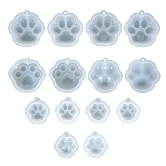 Cat Paw Silicone Epoxy Resin Molds DIY Keychain Pendant Earrings Crafts Jewelry