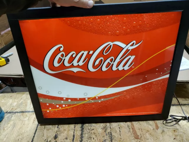 VINTAGE  Coca Cola Classic Lighted  Sign Display Advertisement