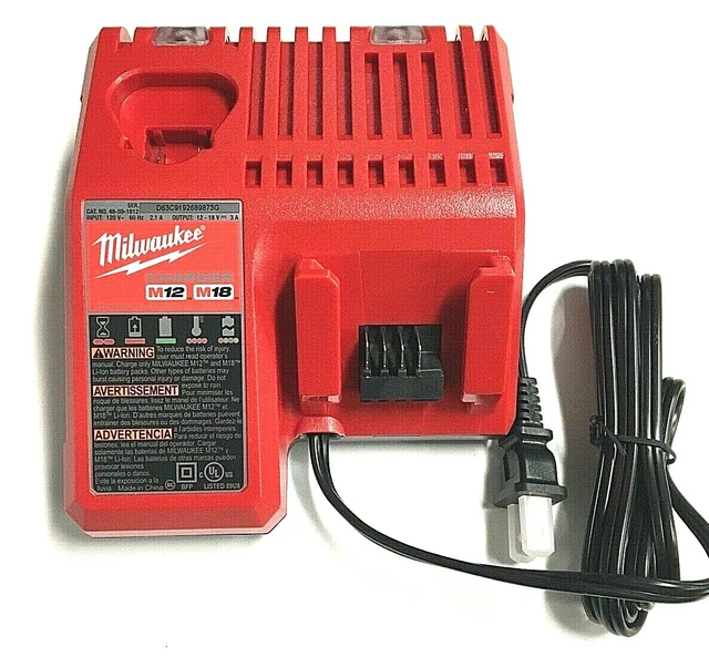 GENUINE MILWAUKEE M12 & M18 Battery Charger 12V &18V Lithium Ships