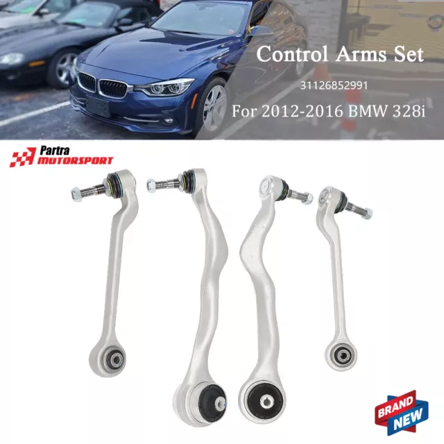 Set 4 Front Lower Suspension Control Arm w/Ball Joint & Bushing Kit For BMW F30