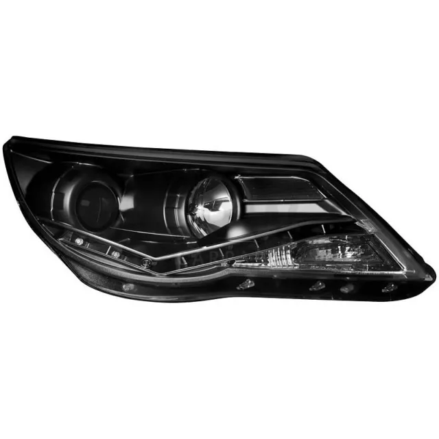 2x D-Lite Faro per VW Tiguan 07-11 Luce Diurna LED R87 Black 1EN