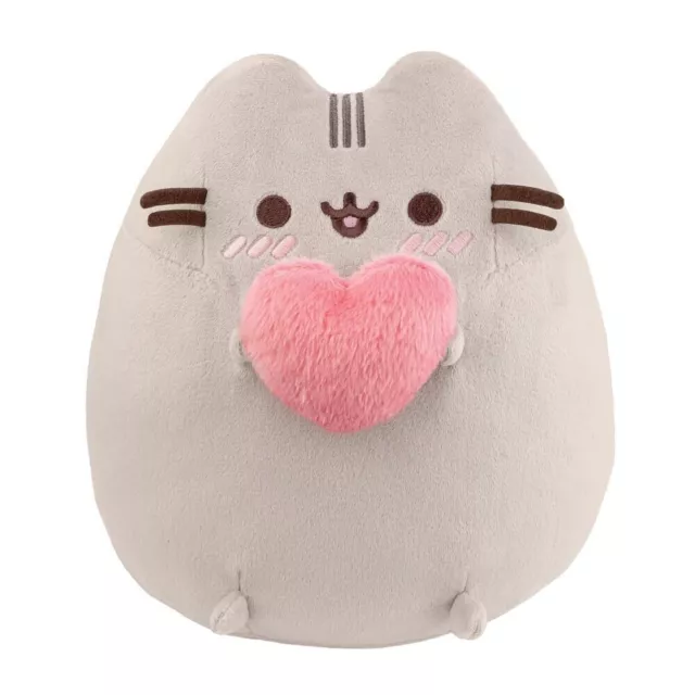 NEW Pusheen the Cat Holding Love Heart Super Soft Plush Fluffy Cute Kids Gift!