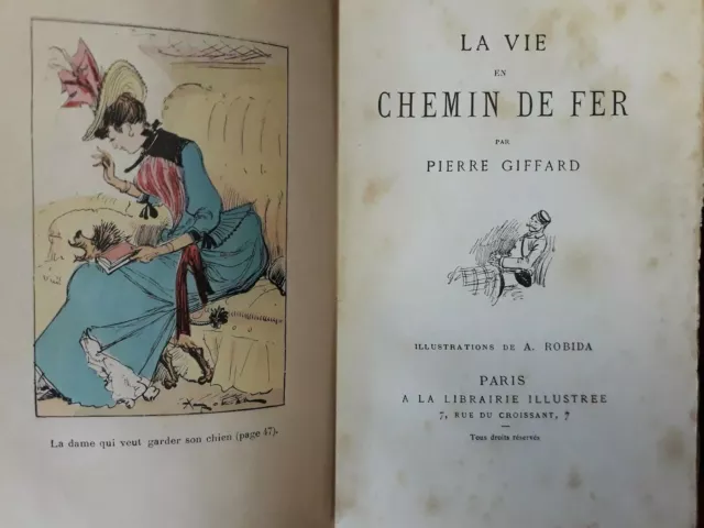Rarissime La Vie En Chemin de Fer GIFFARD ROBIDA EO 1888 2