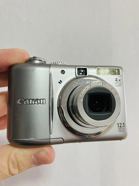 Canon PowerShot A1100 IS 12.1MP Digital Camera Silver -Tested+memory card 1gb