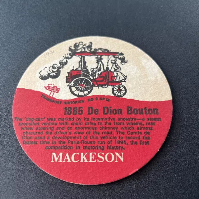 Mackeson & Co Ltd, Hythe, Kent, England.... 1971 Beer Mat
