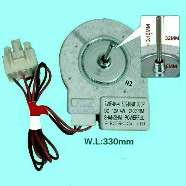 12V 4W Freezing Fan Motor For Midea Refrigerator BCD-330WTV&ZWF-02-4 Accessory