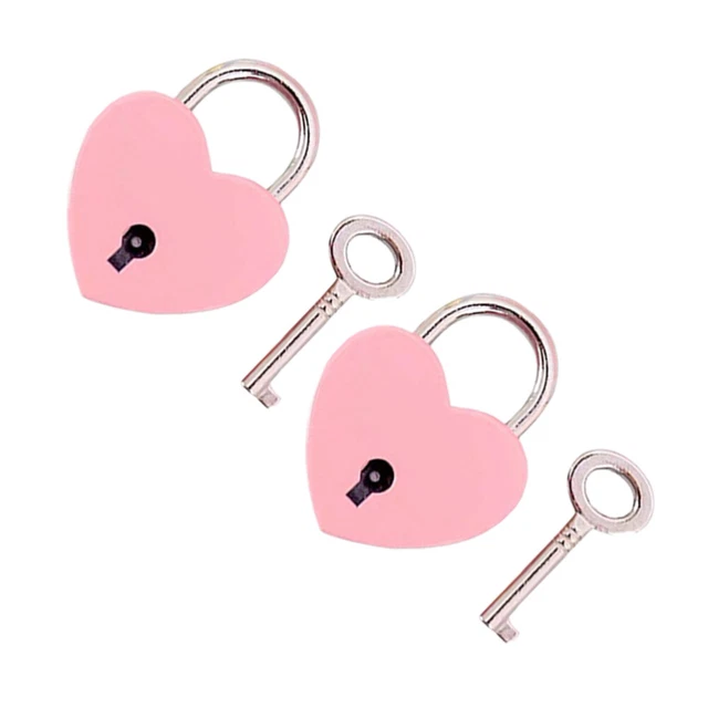 Petits Cadenas Pour Valise En Forme De Cœur - Serrures D'amour Pour Bagages (Lot Neuf)