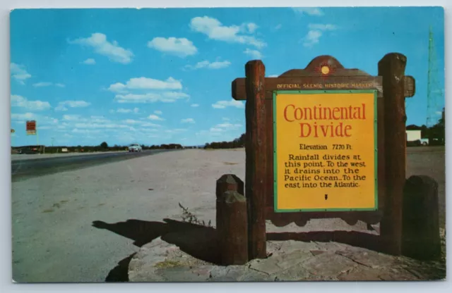 Postcard Route 66 Continental Divide New Mexico Land Of Enchantment Chrome K1G