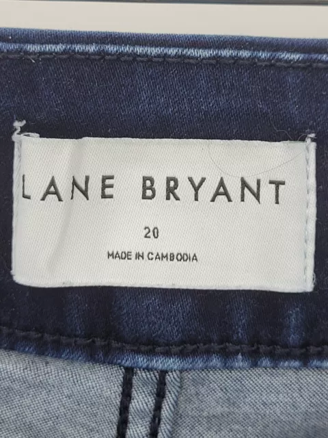 Lane Bryant Jeans Womens 20 Dark Wash Pull On Stretch High Rise Denim Pants 3