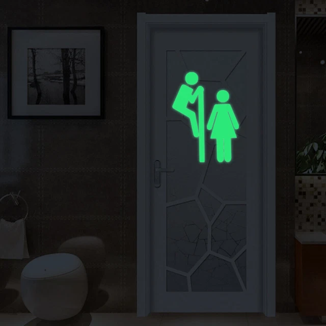 Autocollant Toilette Drôle - PVC 17x30cm - Message Humoristique Pour Porte Ou Siège - Décoration Salle De Bain