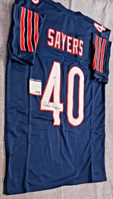 Gale Sayers Signed Chicago Bears Custom Football Jersey PSA/DNA Authenticated