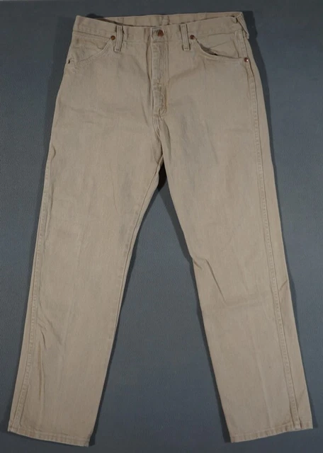 VB15429 **WRANGLER** 13MWZTN STRAIGHT LEG JEANS 34X32 (msr 33"x32") BEIGE