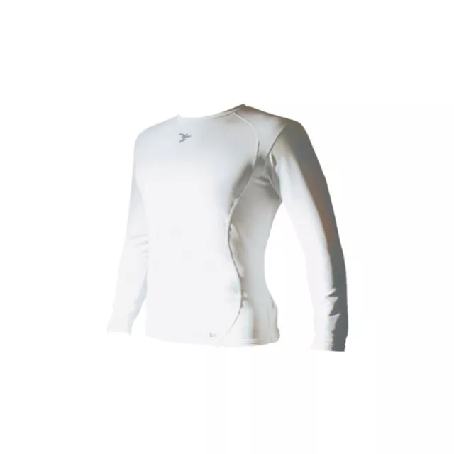 Precision Crew Neck Base Layer Top - Long Sleeve - White - Xl