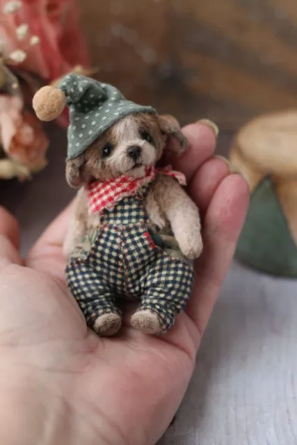 OOAK Vintage Style Artist TEDDY BEAR puppy dog - Mini teddy - Vintage Style