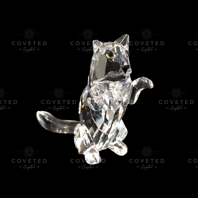 Rhinestone Cat Brooch Pin For Women | Gold Plated Kitten Lapel Pin With Crystal & Cat's Eye
