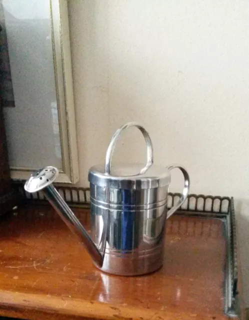 Vintage Keneth Turner London Silver Plated Watering Can Candle Oxed