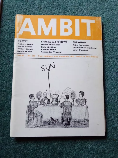 Ambit Magazine (no 22 1964/5) - Poems Drawings Short Stories - Ed. Martin Bax