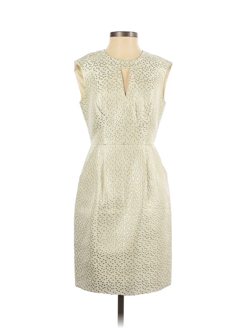 Shoshanna Women Gold Cocktail Dress 0