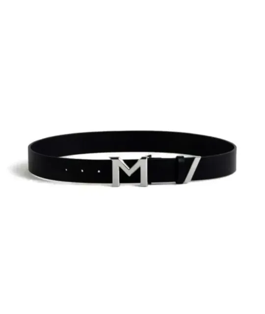 Mugler H&M cintura in pelle fibbia M nera da uomo EU 85/REGNO UK 33-34"(Media)