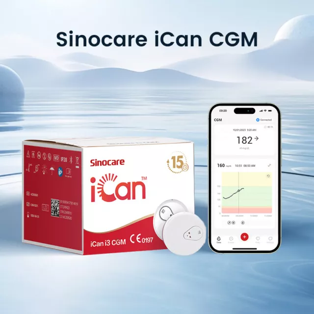 Sinocare Blutzuckermessgerät, CGM sensor, kein Fingerabdruck und kein Scannen