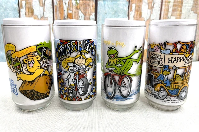 VTG McDonalds Muppets Glass Set 1981 Great Muppet Caper Movie Jim Henson MINT