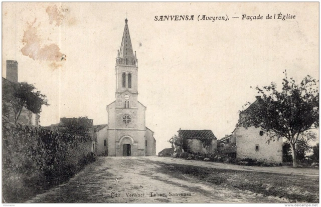 978 - cpa 12 Sanvensa - façade de l'eglise