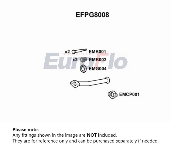 Tubo di scarico adatto a PEUGEOT 206 1.1 anteriore 98-00 EuroFlo alta qualità garantita
