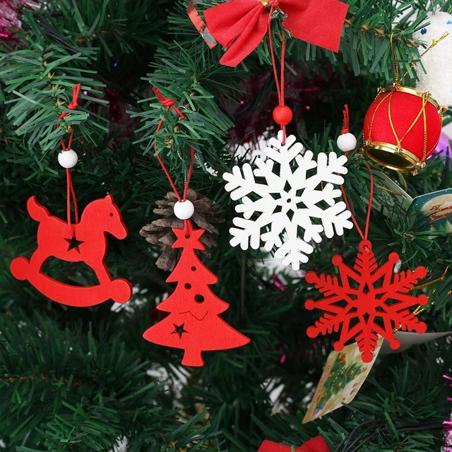 diy - schneeflocke Verzierungen aus Holz weihnachten hängen weihnachtsbaum.