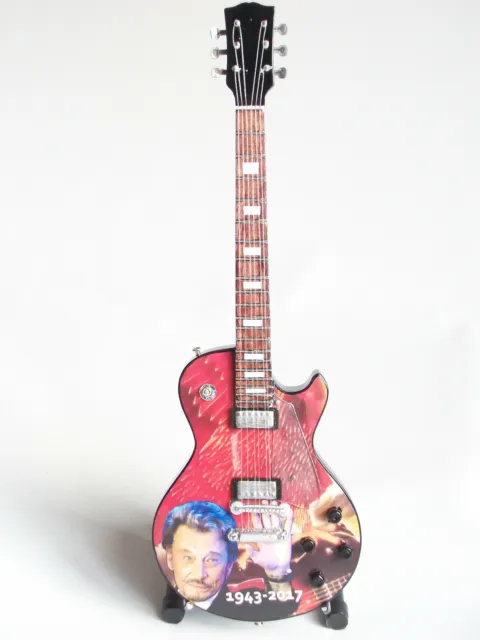 Guitare miniature mémorial Johnny Hallyday