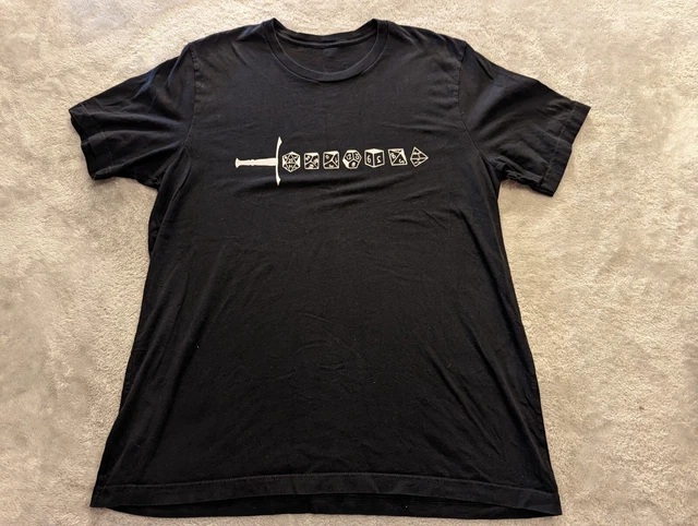 Men's Dice Sword D&D/Pathfinder T-Shirt - Size Large