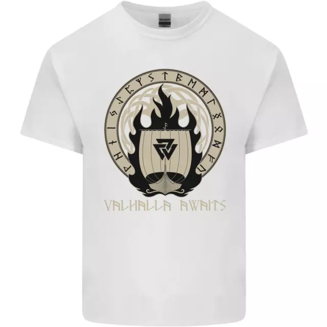 Vikingos Valhalla Espera Valknut Símbolo Odin Algodón Hombre Camiseta