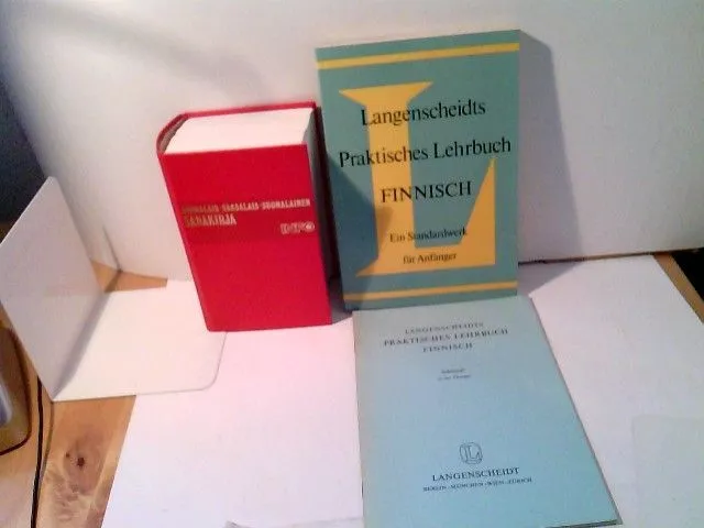 Konvolut: 3 diverse Bände Finnische Sprache. Langenscheidts Praktisches Lehrbuch