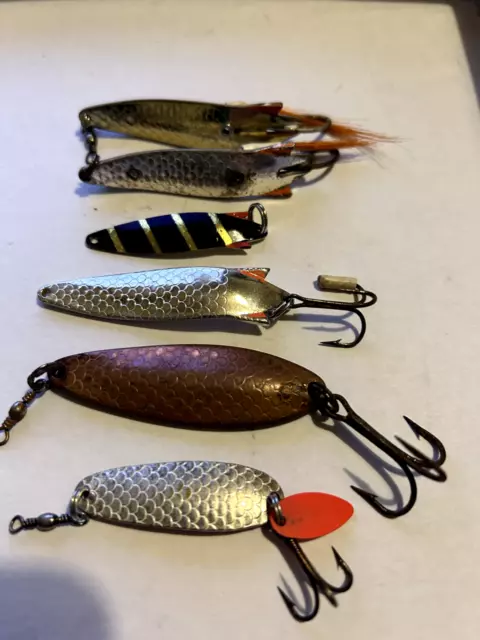 ABU VINTAGE LURES x 5 plus one later lure Toby/Koster/Salar £12.50