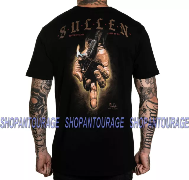 Sullen Bruciata SCM3000 Nuovo Manica Corta Grafico Tattoo Skull T-Shirt Per Uomo