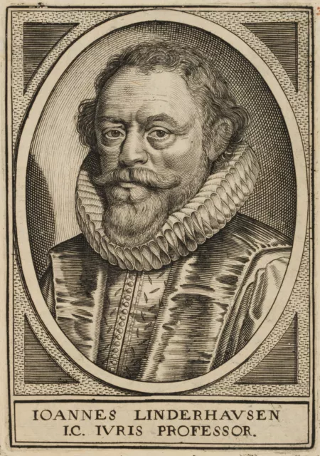 Johannes Linderhausen (1571-1645), Kupferstich Barock Unbekannt (17.Jhd)
