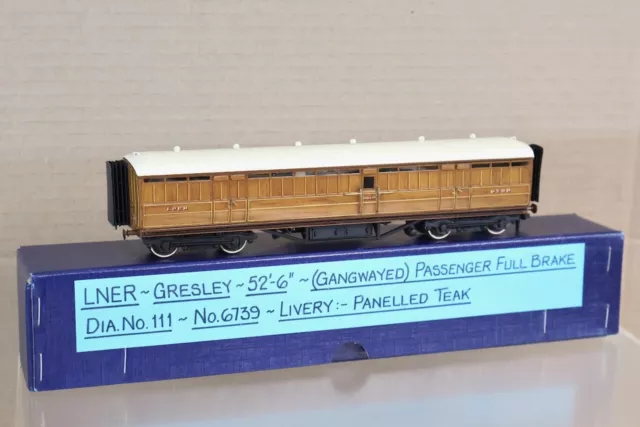 LAWRENCE SCALE MODELLE STUDLEY KIT GEBAUT LNER BEIFAHRER VOLLBREMSWAGEN 6739 ol