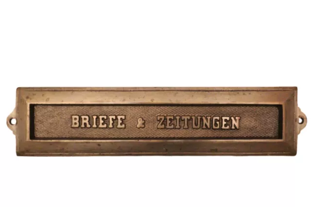 Alte Briefklappe Briefeinwurf Briefschlitz Briefkasten Türbeschlag 1905