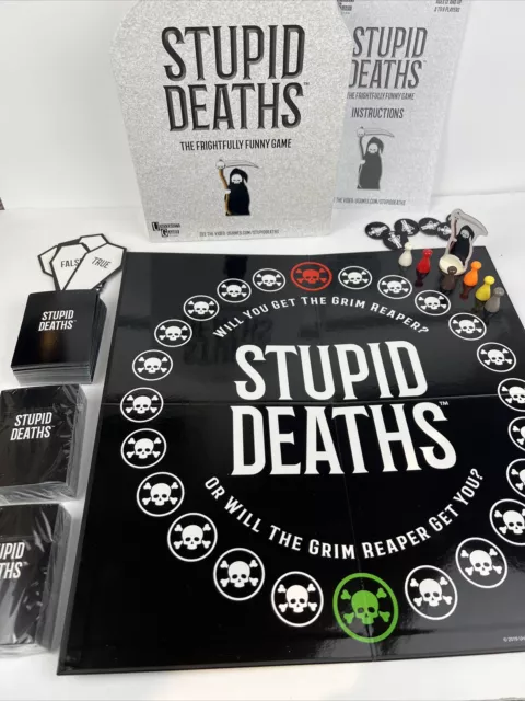 Stupid Deaths The Frightfully Funny Game 2018 Board Game *Complete*