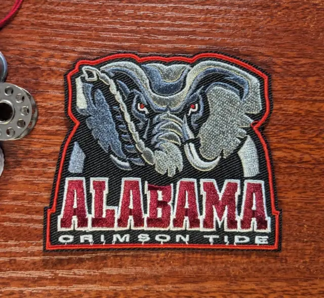 University of Alabama Crimson Tide Patch Roll Tide Embroidered Iron On 3x3.5"